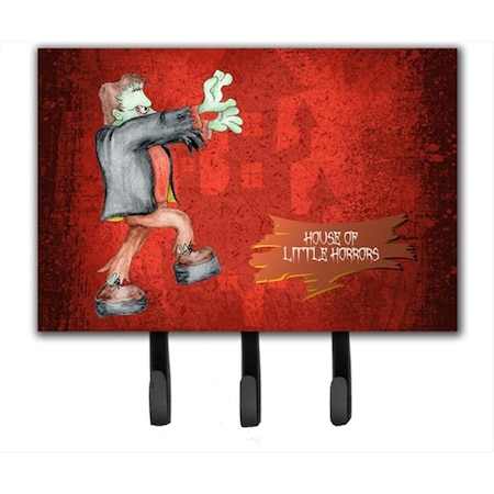 Carolines Treasures 6 x 9 In. Little House of Horrors with Frankenstein Halloween Leash or Key Holder SB3007TH68